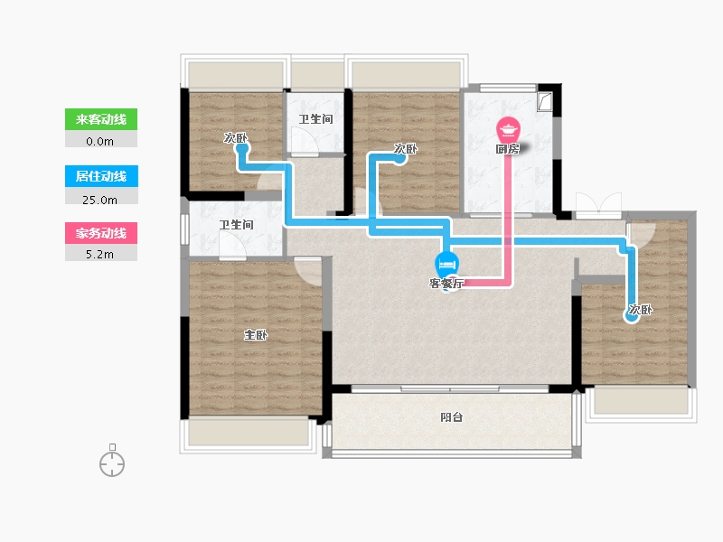 江苏省-苏州市-中建虹溪璟庭-114.30-户型库-动静线