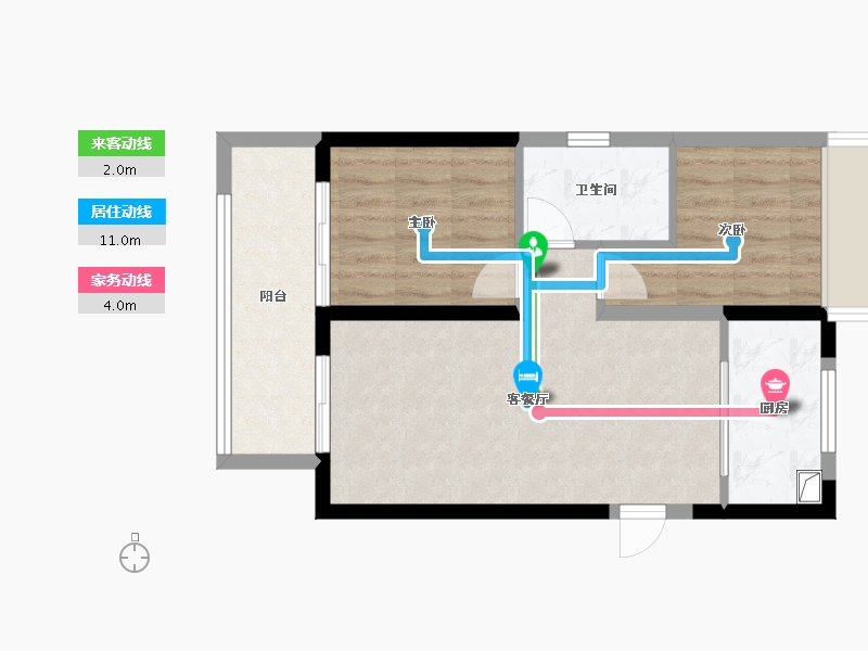 河南省-郑州市-高新城开·松云缦-56.48-户型库-动静线