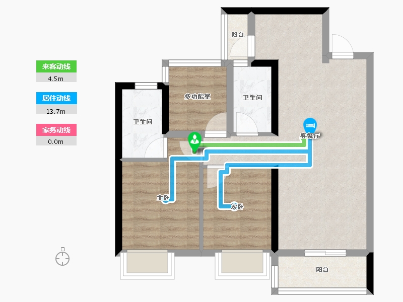 广东省-江门市-联发悦澜山-74.98-户型库-动静线