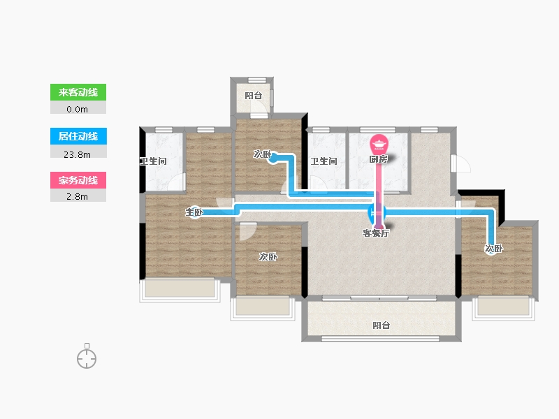 浙江省-杭州市-建发云栖上宸-111.50-户型库-动静线