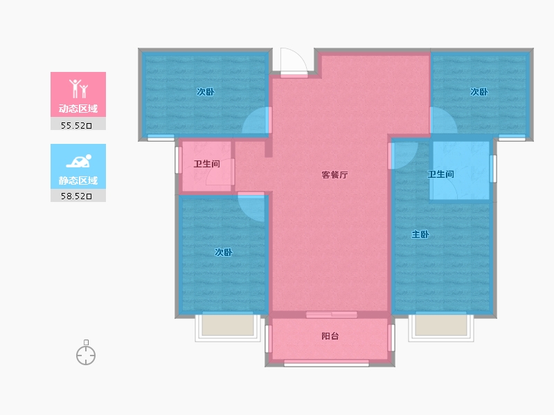 河南省-安阳市-新城国际二期-102.40-户型库-动静分区