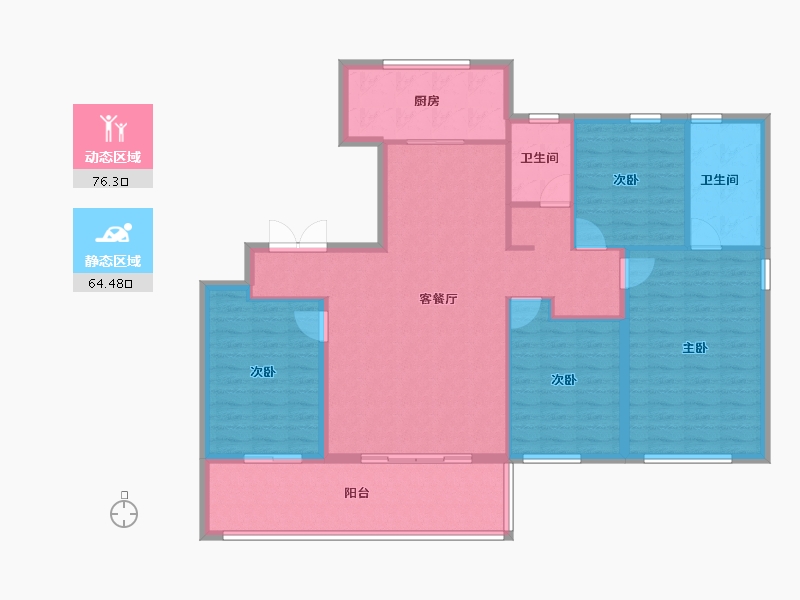 浙江省-绍兴市-明庐-128.66-户型库-动静分区