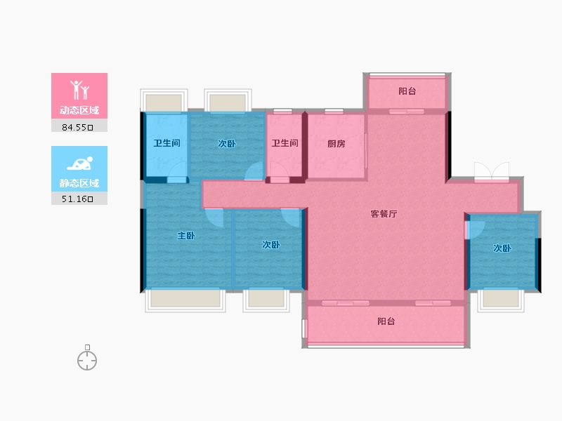 湖南省-娄底市-顺新一品-123.25-户型库-动静分区