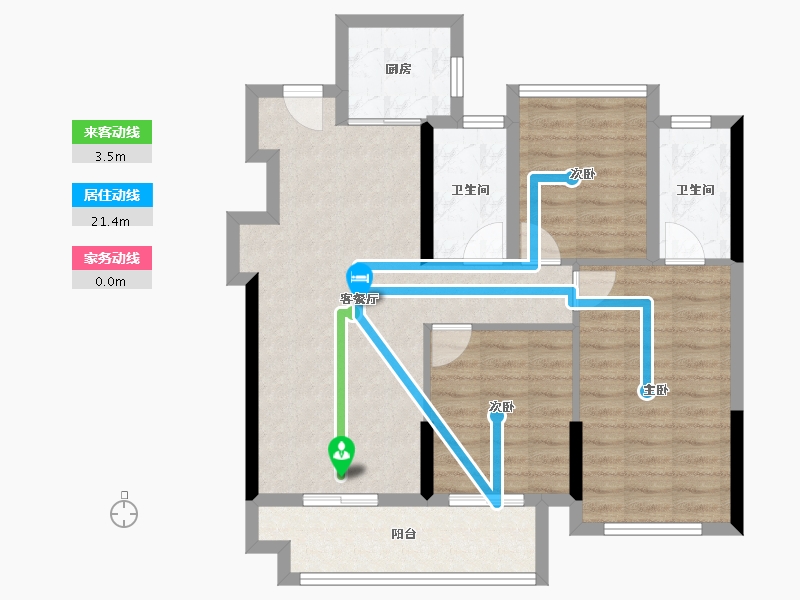 湖北省-武汉市-天创云和樾-81.44-户型库-动静线