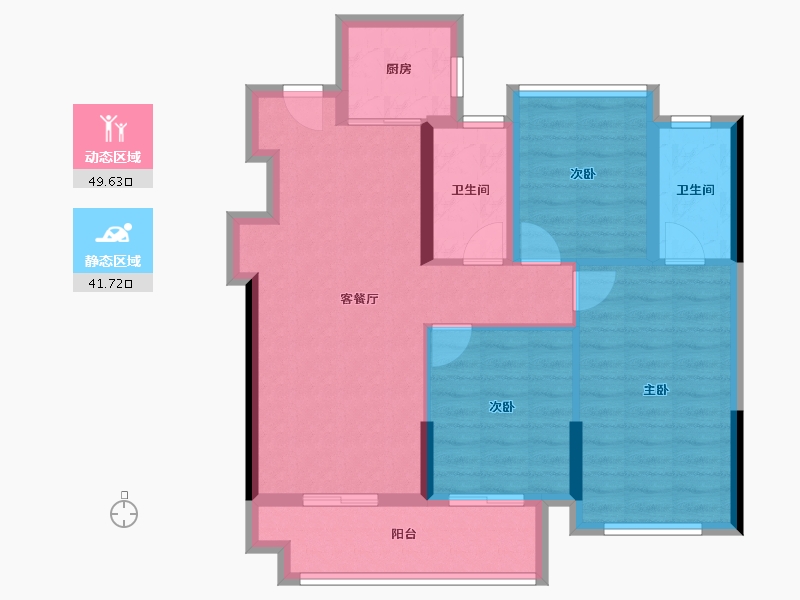 湖北省-武汉市-天创云和樾-81.44-户型库-动静分区