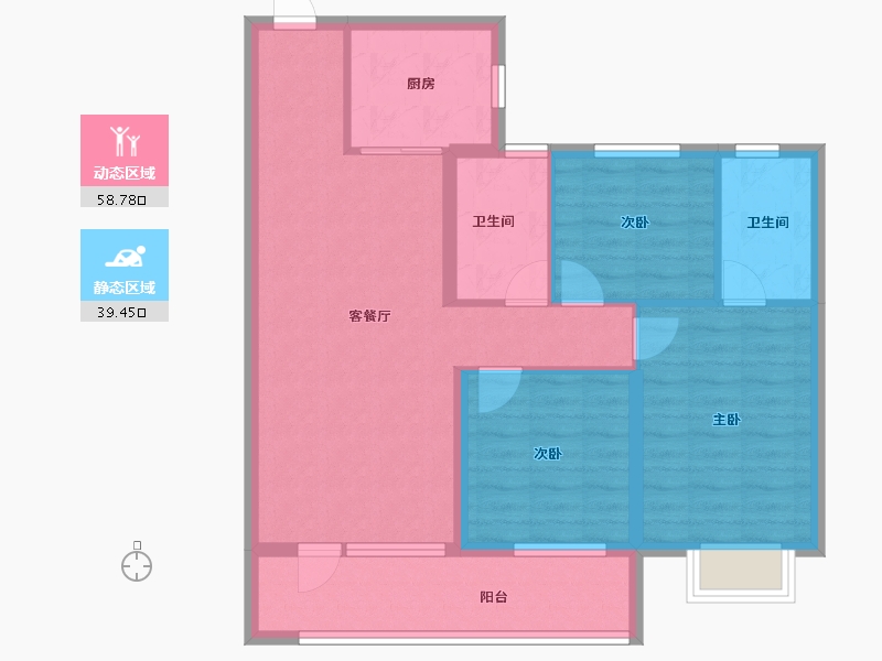 山东省-济宁市-春晓观棠-87.84-户型库-动静分区