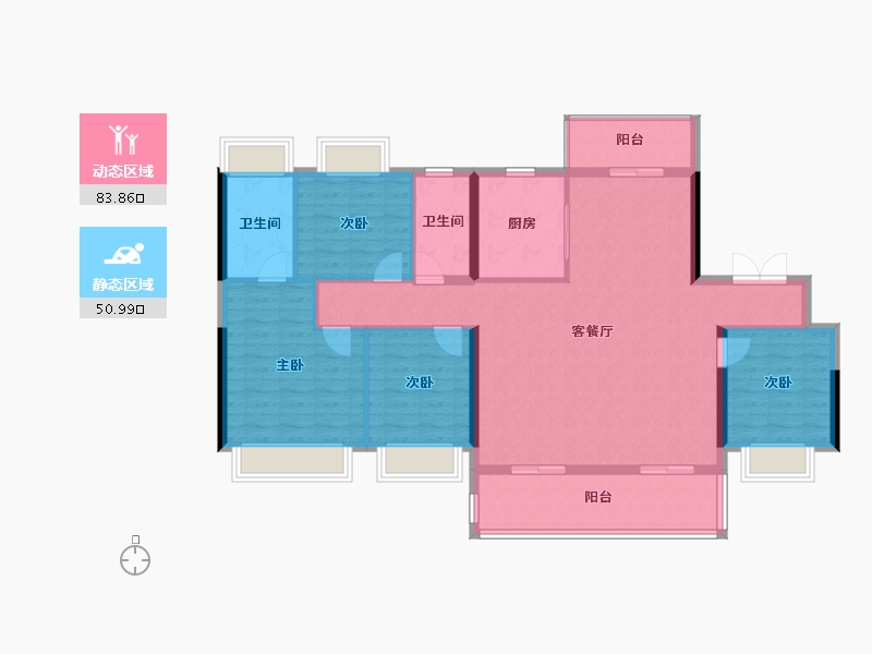 湖南省-娄底市-顺新一品-122.71-户型库-动静分区