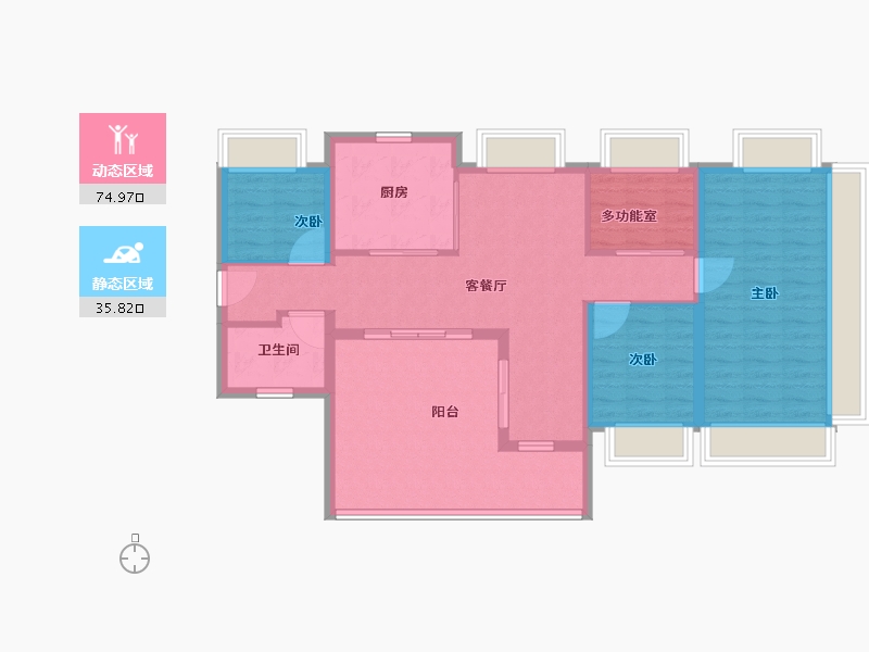 广东省-广州市-能建·天河麓誉府-100.00-户型库-动静分区