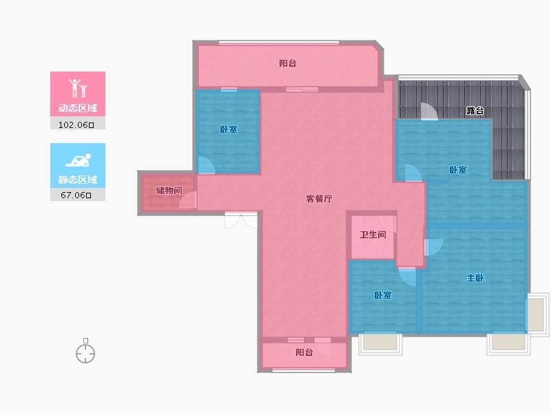 广东省-广州市-保利珠江天悦-167.77-户型库-动静分区