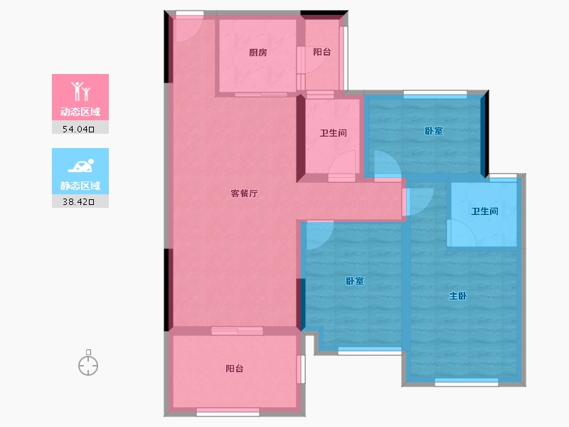 湖北省-恩施土家族苗族自治州-旭航·和樾府-81.59-户型库-动静分区