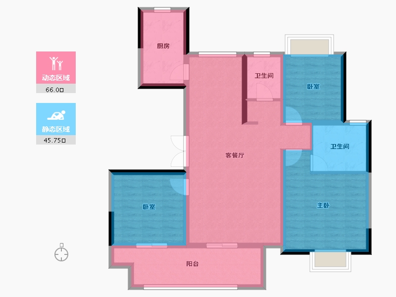 江苏省-宿迁市-政通·清华别院-99.95-户型库-动静分区