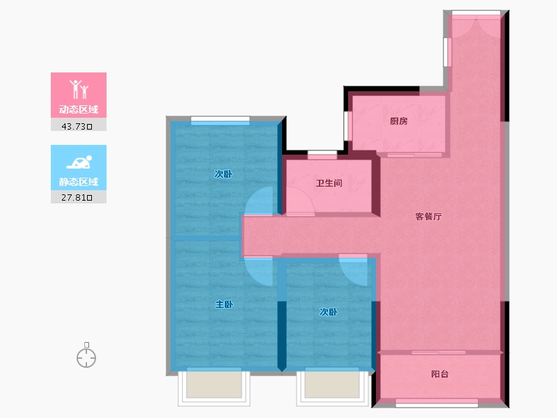 甘肃省-兰州市-华陇·滨河湾-63.10-户型库-动静分区