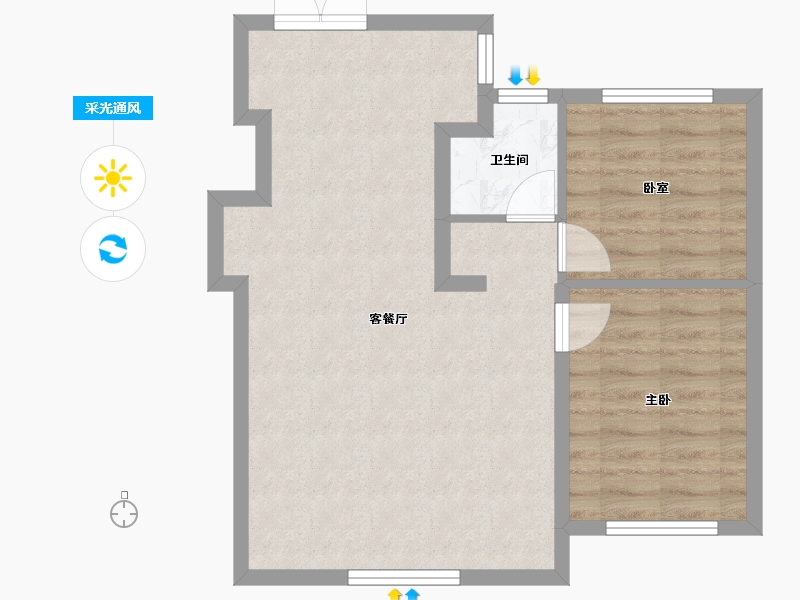 黑龙江省-哈尔滨市-昆仑赋-60.52-户型库-采光通风