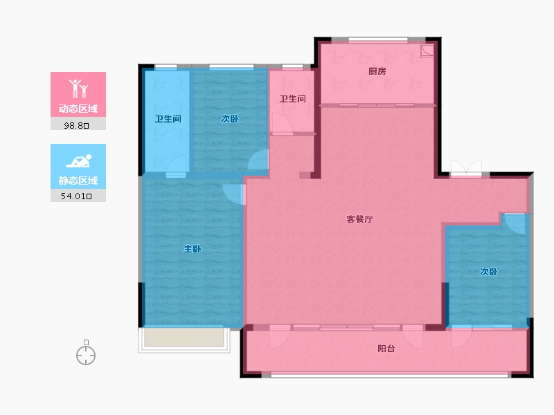 山东省-聊城市-城市玖玺·东区-140.00-户型库-动静分区