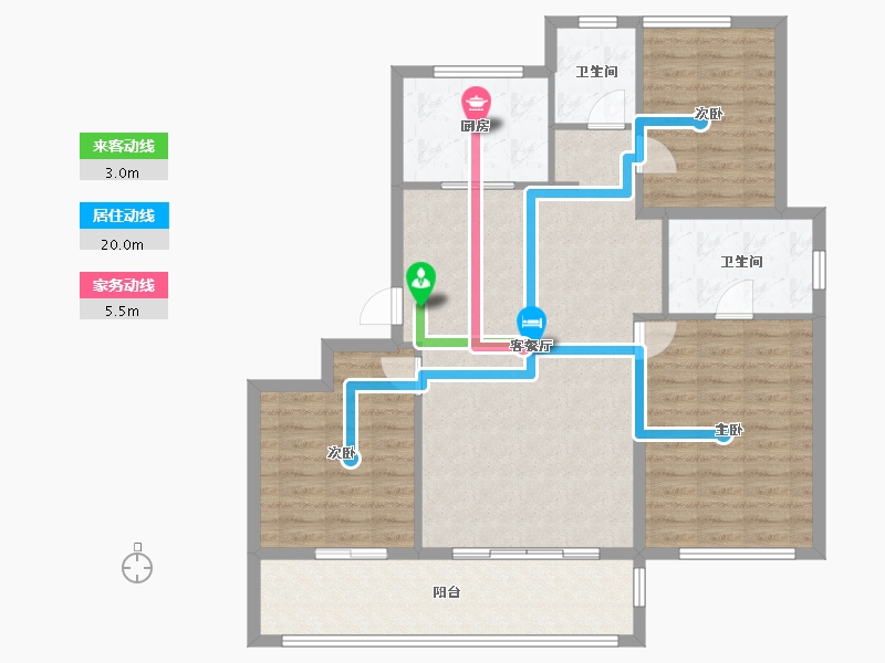 浙江省-绍兴市-明庐-106.55-户型库-动静线