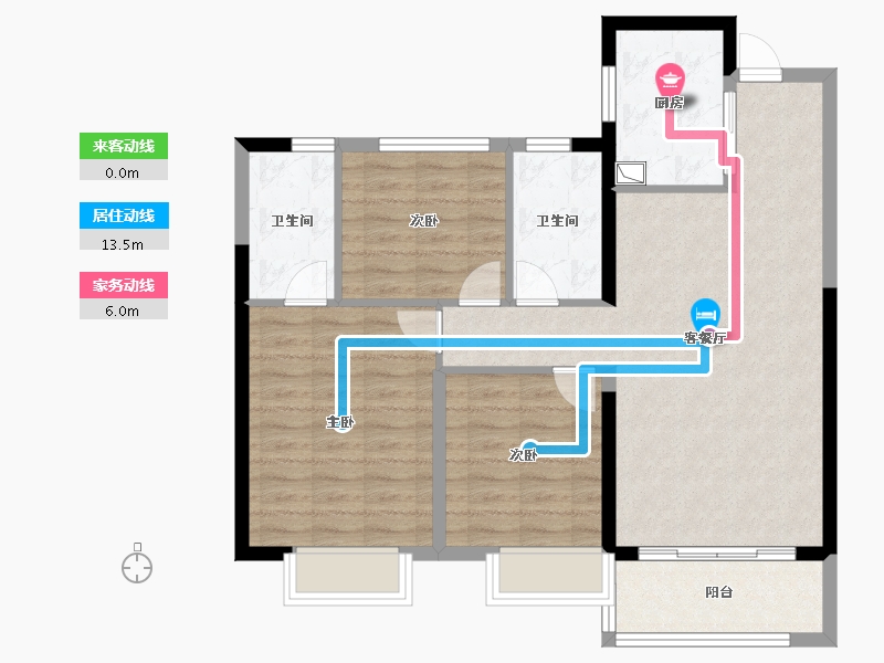 湖南省-长沙市-长沙溪山悦-88.06-户型库-动静线