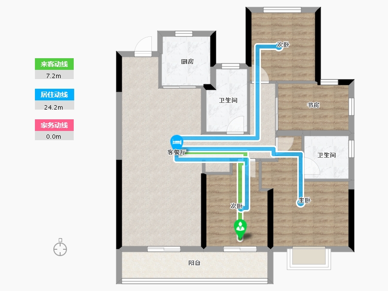 浙江省-宁波市-百誉府-102.40-户型库-动静线