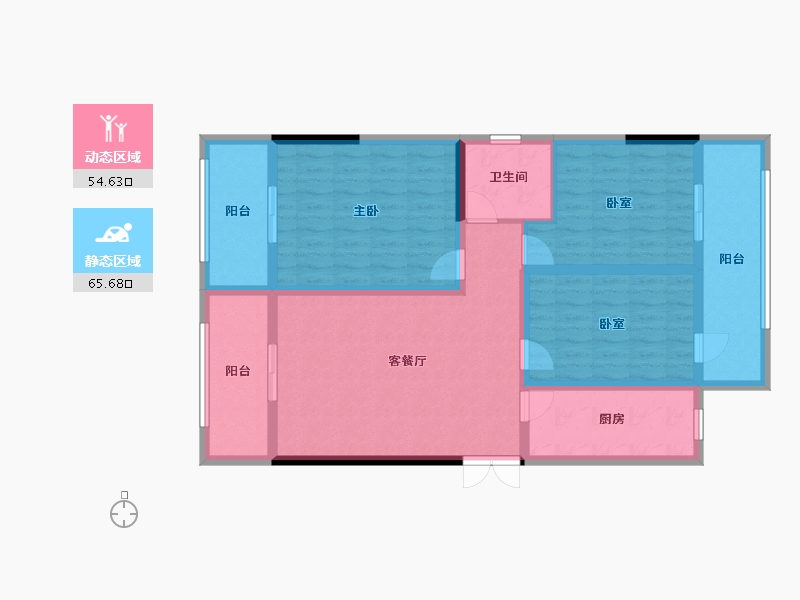 河南省-洛阳市-金水花园-107.00-户型库-动静分区