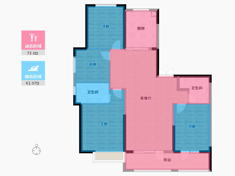 山东省-青岛市-远洋繁花里-121.30-户型库-动静分区