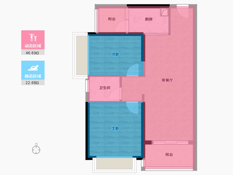 广东省-深圳市-京基璟誉府-61.60-户型库-动静分区