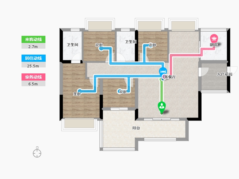 广东省-广州市-中国铁建花语上城-96.00-户型库-动静线