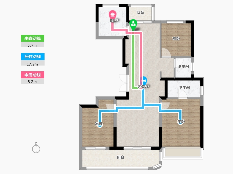 河南省-郑州市-兰溪府-100.00-户型库-动静线