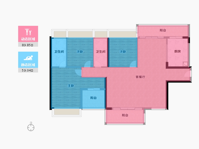 广东省-深圳市-京基璟誉府-135.64-户型库-动静分区