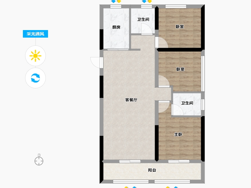 甘肃省-庆阳市-元熙府-78.11-户型库-采光通风