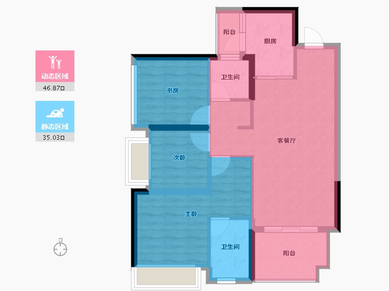 贵州省-贵阳市-学府江来-73.11-户型库-动静分区