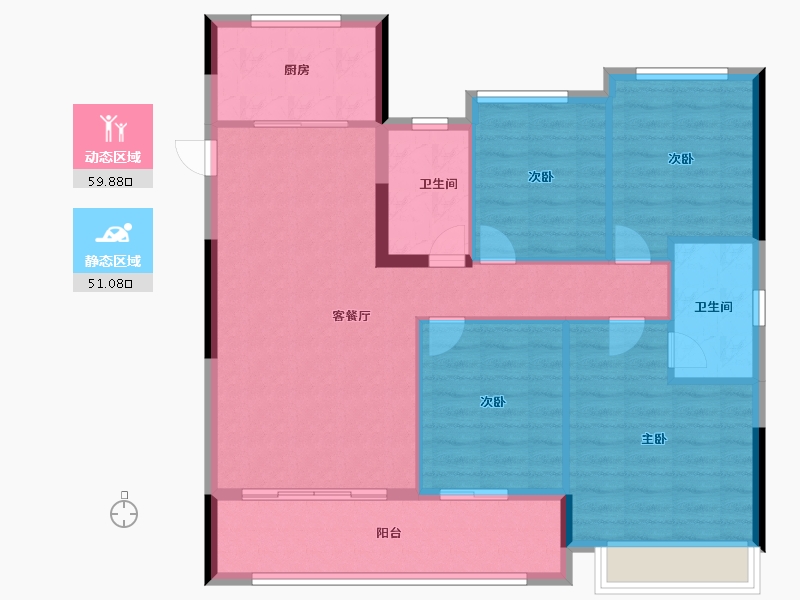 浙江省-杭州市-建发杭地发展云城之上-100.80-户型库-动静分区