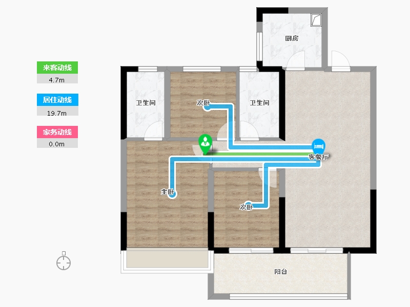 江苏省-宿迁市-政通·清华别院-91.57-户型库-动静线