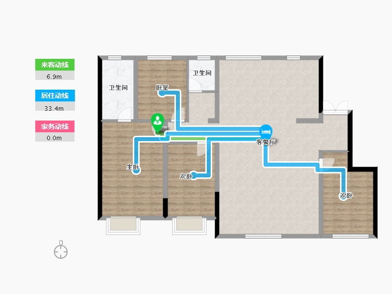 黑龙江省-哈尔滨市-汇龙云锦壹号院-131.46-户型库-动静线