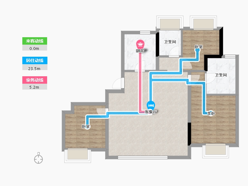 江苏省-苏州市-中建虹溪璟庭-84.00-户型库-动静线