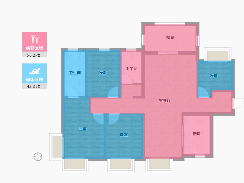 广东省-深圳市-满京华·金硕和府-88.01-户型库-动静分区