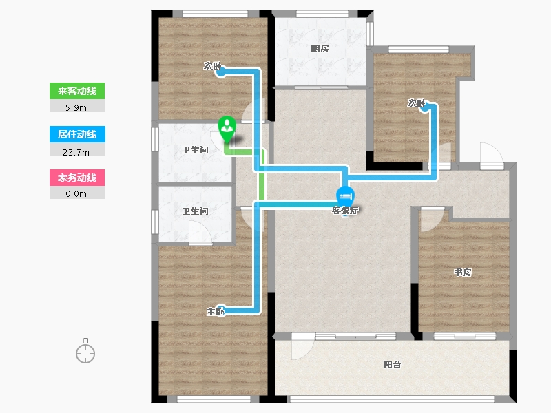 辽宁省-盘锦市-天玺东城-129.45-户型库-动静线