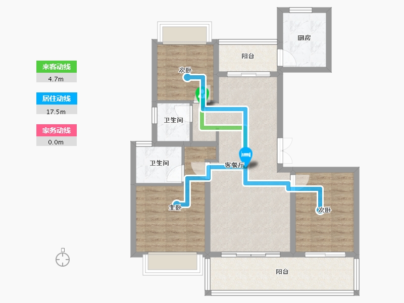 云南省-楚雄彝族自治州-恒业·滨湖一号-87.14-户型库-动静线