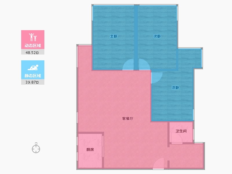 广东省-深圳市-科裕新村-86.40-户型库-动静分区