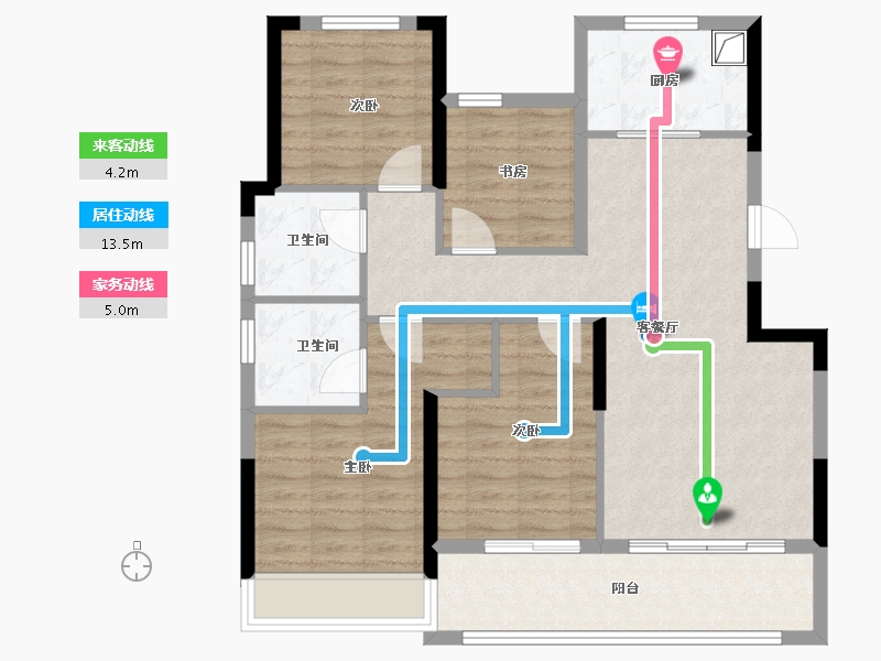 浙江省-绍兴市-大家锦玥府-94.40-户型库-动静线