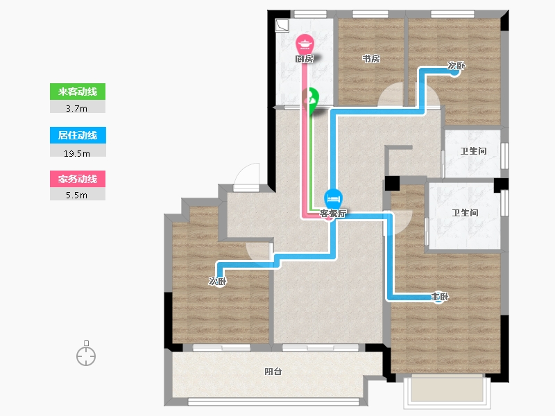 浙江省-宁波市-金昇云境-92.99-户型库-动静线