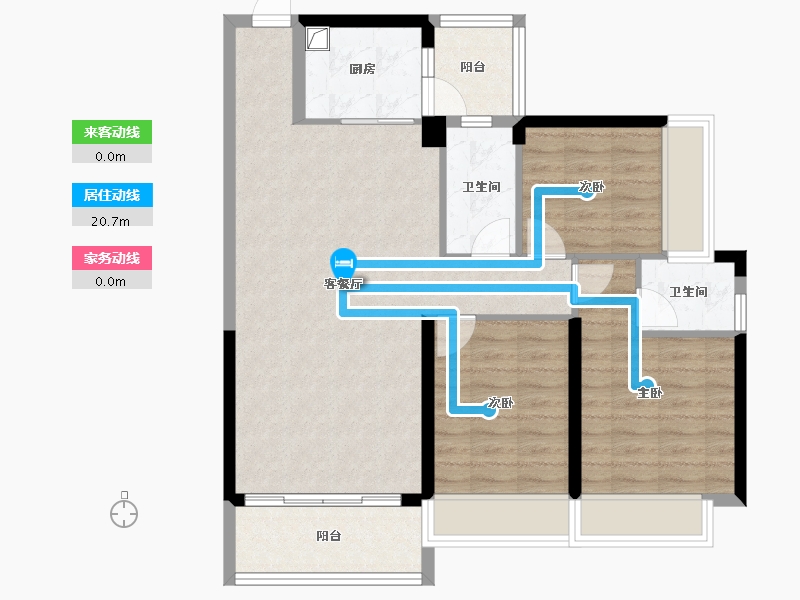 广东省-惠州市-百汇御园-86.40-户型库-动静线