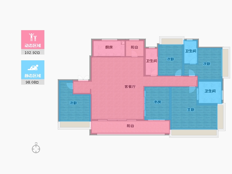 江苏省-南京市-香港置地·紫玥-183.58-户型库-动静分区