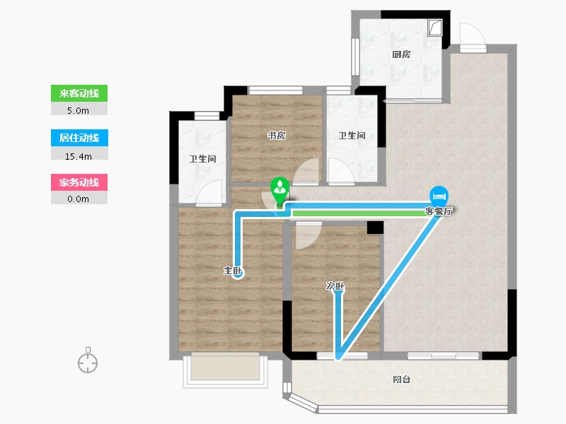 浙江省-宁波市-铁建·明贤府-87.66-户型库-动静线