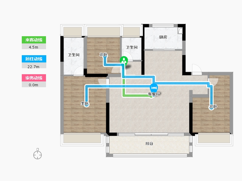 江苏省-苏州市-中建虹溪璟庭-104.02-户型库-动静线