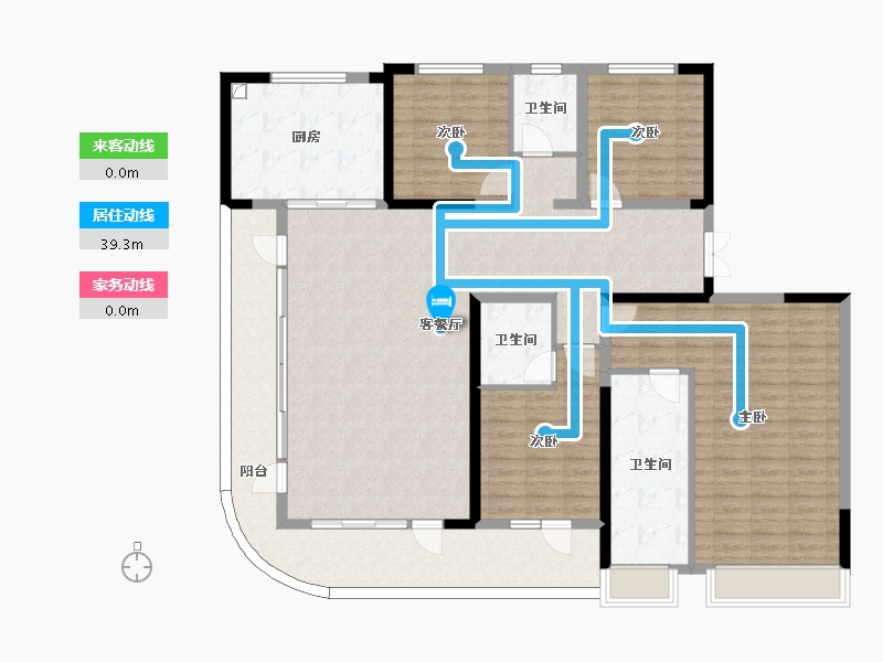 山东省-聊城市-城市玖玺·东区-167.00-户型库-动静线