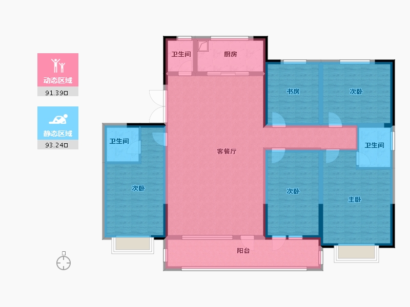 山东省-聊城市-明康康盛园-166.40-户型库-动静分区