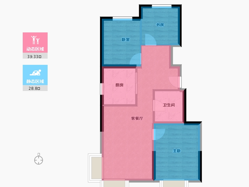 北京-北京市-金地北京壹街区-67.85-户型库-动静分区