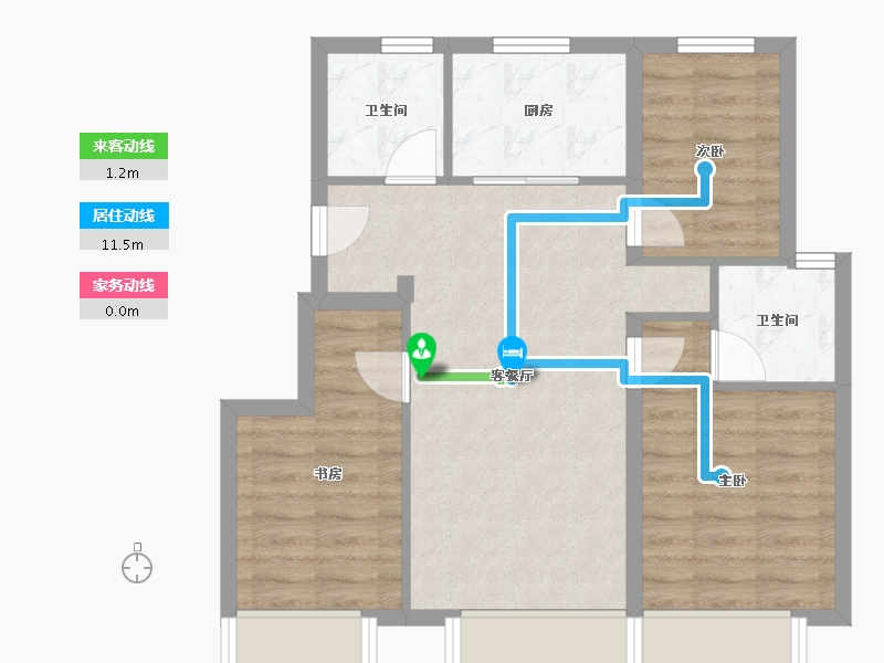 北京-北京市-中建学府印悦-74.40-户型库-动静线