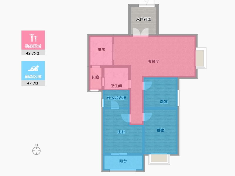 河南省-南阳市-儒林新城-98.64-户型库-动静分区