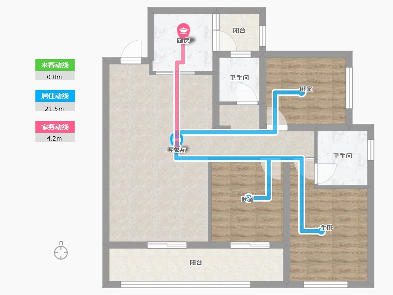 贵州省-贵阳市-君安金檀郡-81.96-户型库-动静线