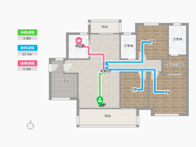 广东省-江门市-绿地公园城-94.22-户型库-动静线